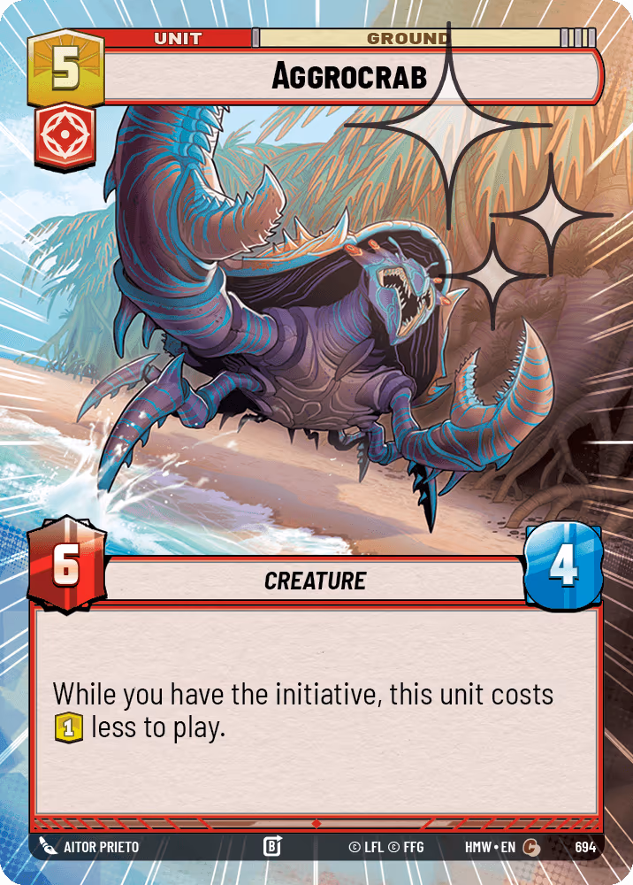 Aggrocrab HMW-694 Hyperspace Foil Star Wars Unlimited card
