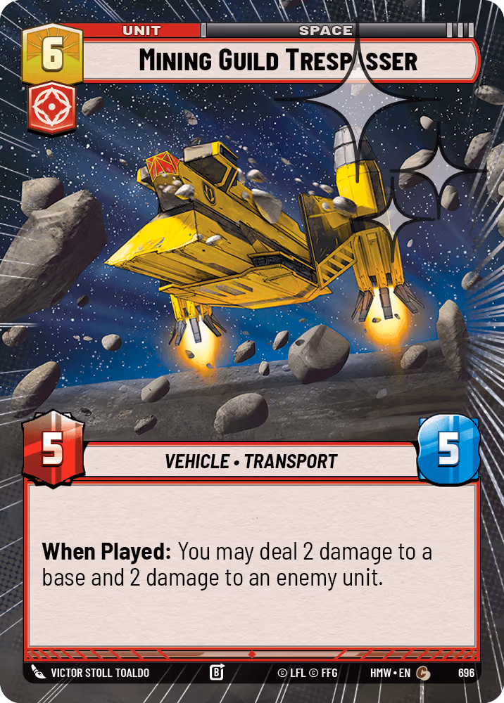 Mining Guild Trespasser HMW-696 Hyperspace Foil Star Wars Unlimited card