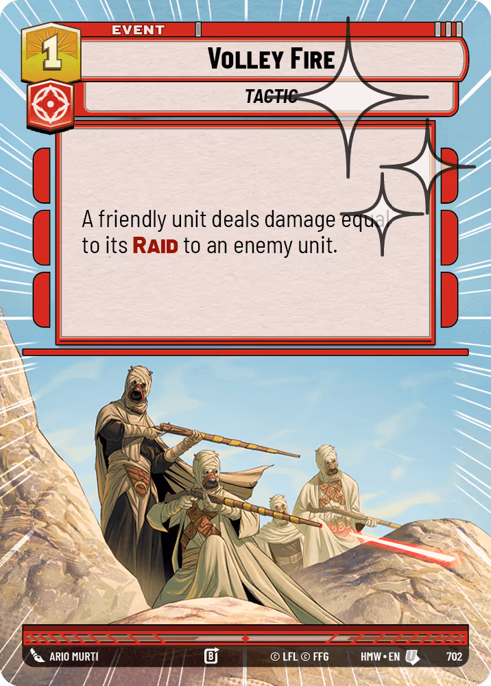 Volley Fire HMW-702 Hyperspace Foil Star Wars Unlimited card