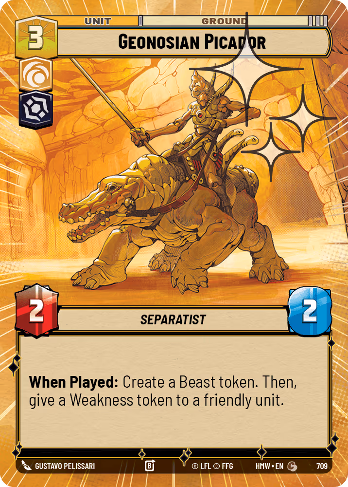 Geonosian Picador HMW-709 Hyperspace Foil Star Wars Unlimited card