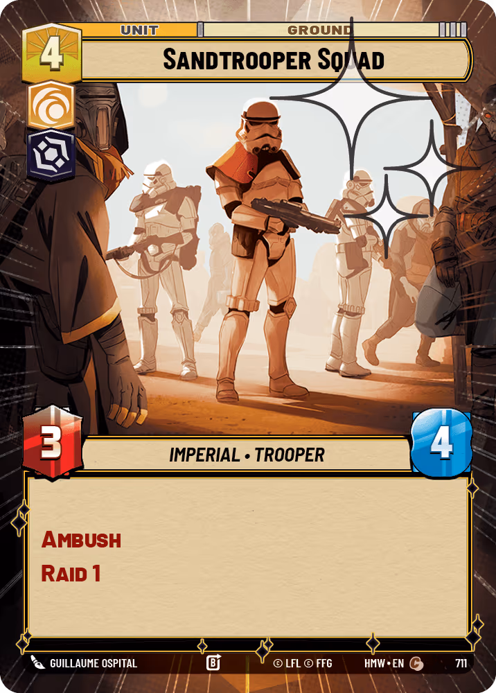 Sandtrooper Squad HMW-711 Hyperspace Foil Star Wars Unlimited card