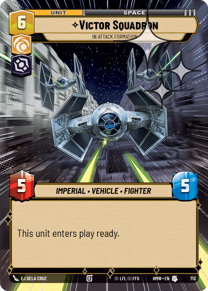 Victor Squadron - In Attack Formation HMW-713 Hyperspace Foil Star Wars Unlimited card