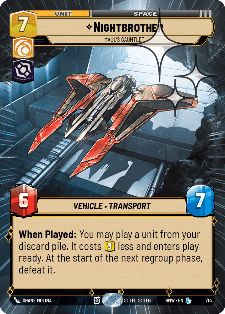 Nightbrother - Maul's Gauntlet HMW-714 Hyperspace Foil Star Wars Unlimited card