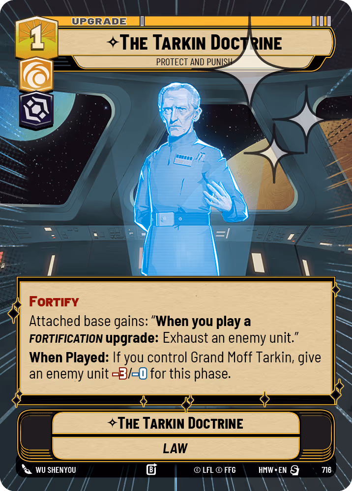 The Tarkin Doctrine - Protect and Punish HMW-716 Hyperspace Foil Star Wars Unlimited card