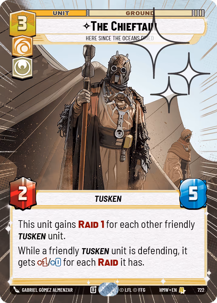 The Chieftain - Here Since the Oceans Dried HMW-722 Hyperspace Foil Star Wars Unlimited card