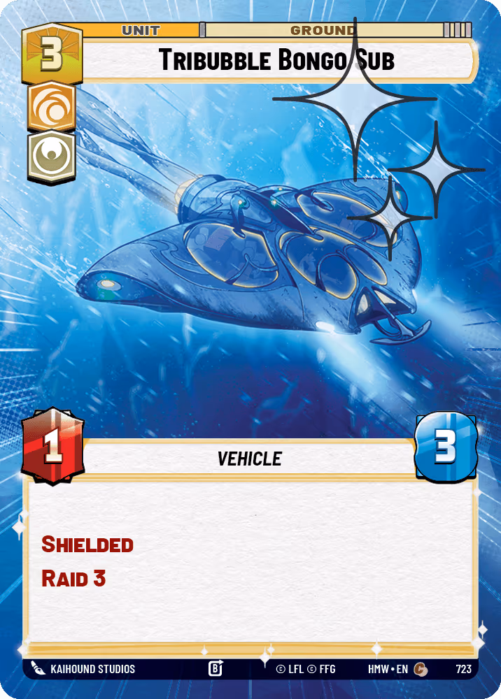 Tribubble Bongo Sub HMW-723 Hyperspace Foil Star Wars Unlimited card