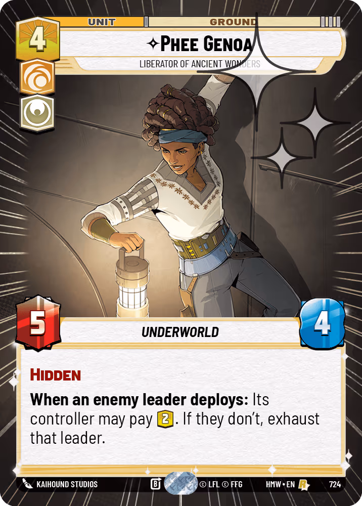 Phee Genoa - Liberator of Ancient Wonders HMW-724 Hyperspace Foil Star Wars Unlimited card