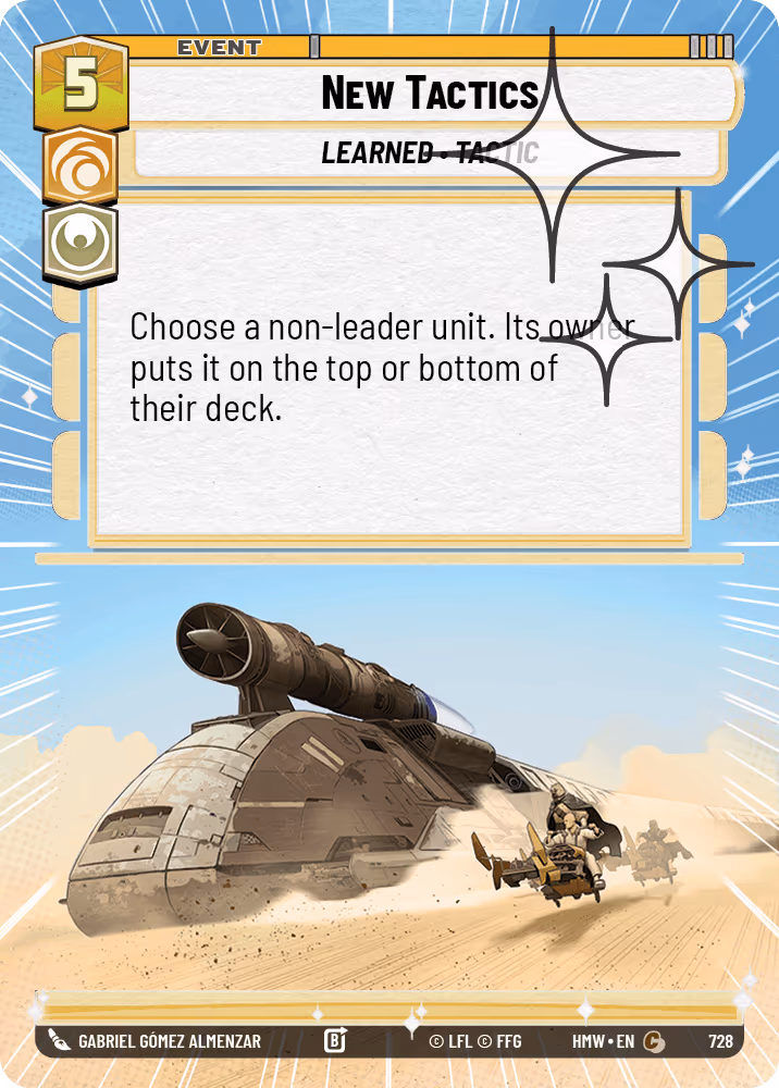 New Tactics HMW-728 Hyperspace Foil Star Wars Unlimited card