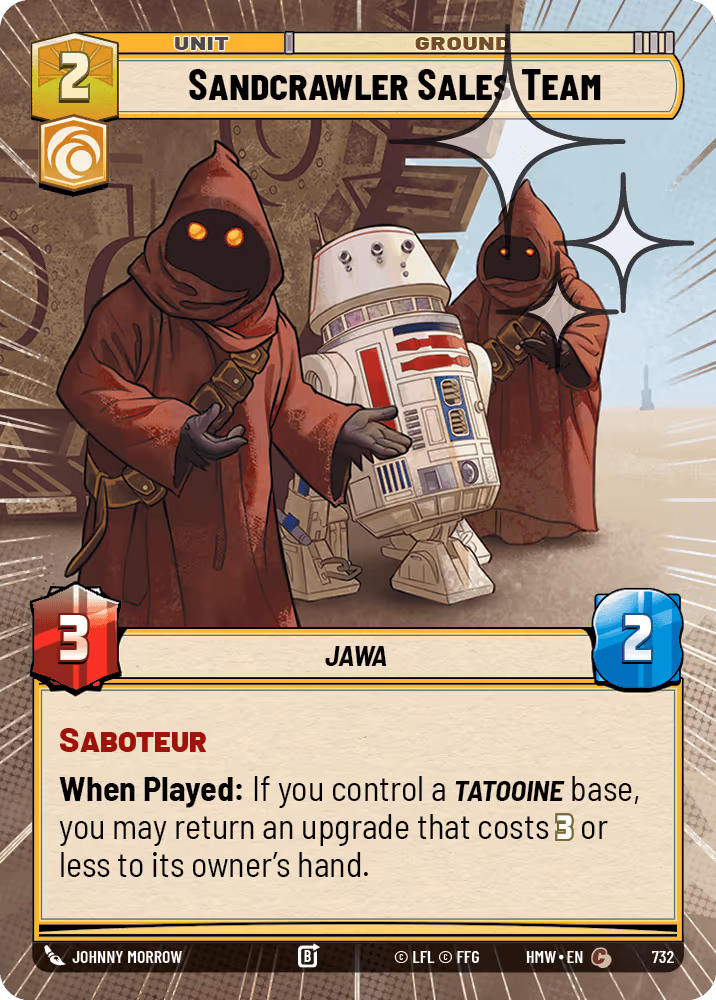 Sandcrawler Sales Team HMW-732 Hyperspace Foil Star Wars Unlimited card