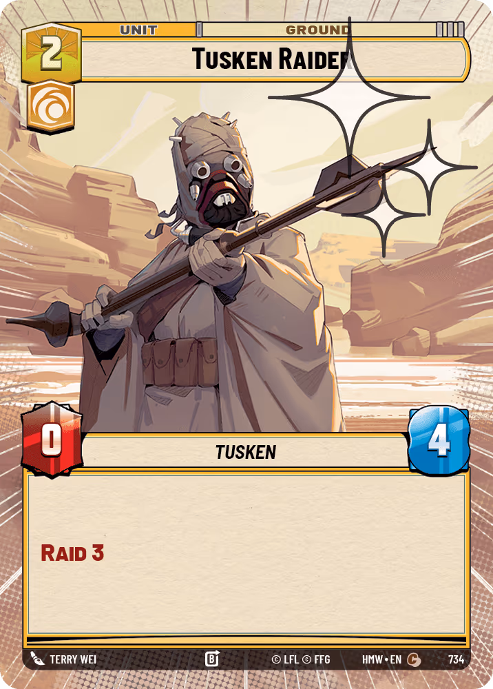 Tusken Raider HMW-734 Hyperspace Foil Star Wars Unlimited card