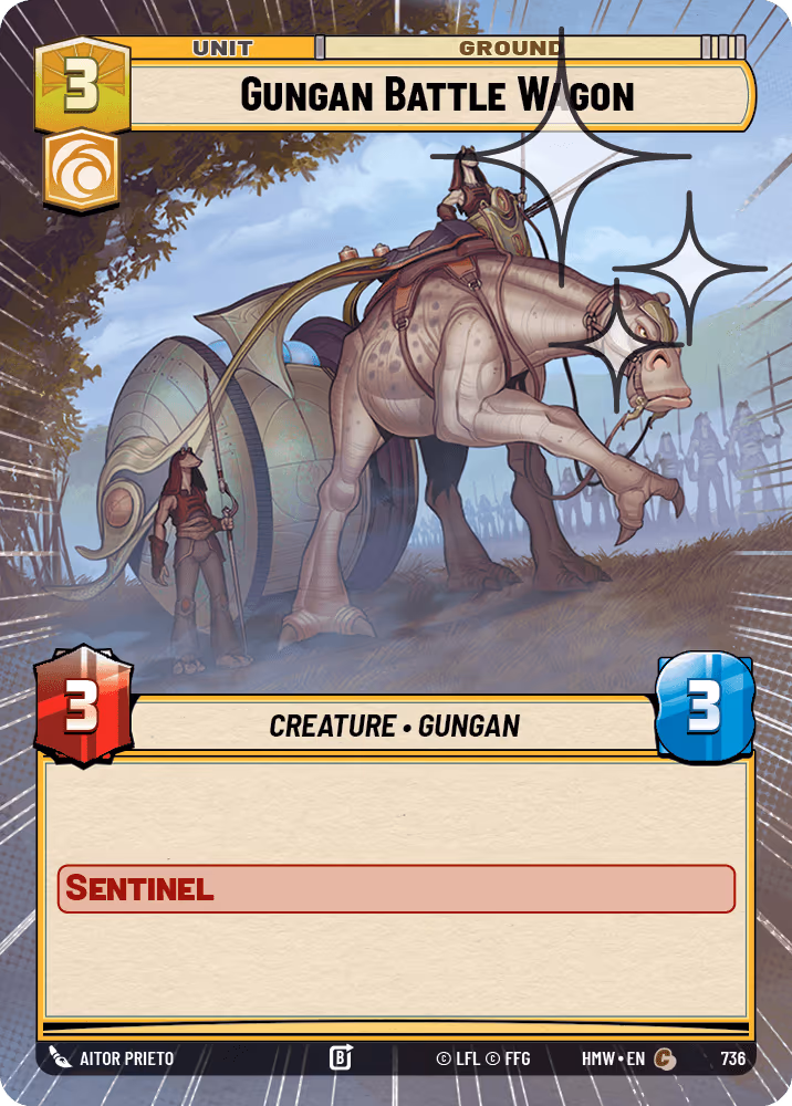 Gungan Battle Wagon HMW-736 Hyperspace Foil Star Wars Unlimited card