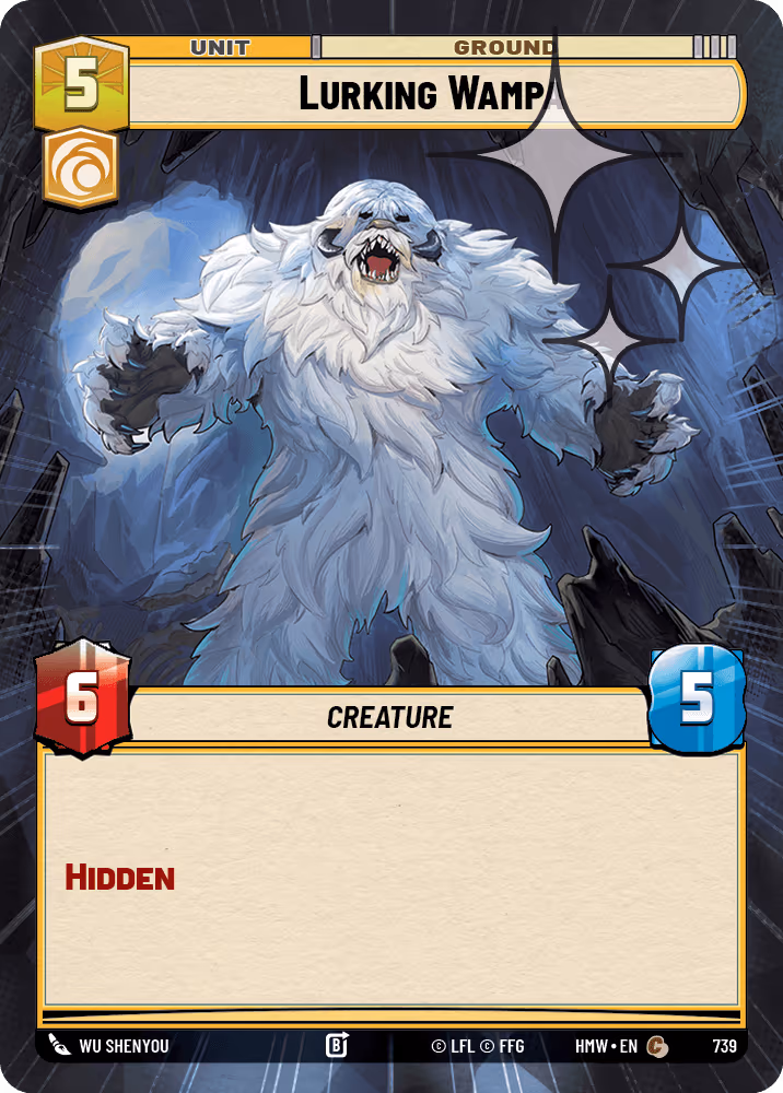 Lurking Wampa HMW-739 Hyperspace Foil Star Wars Unlimited card