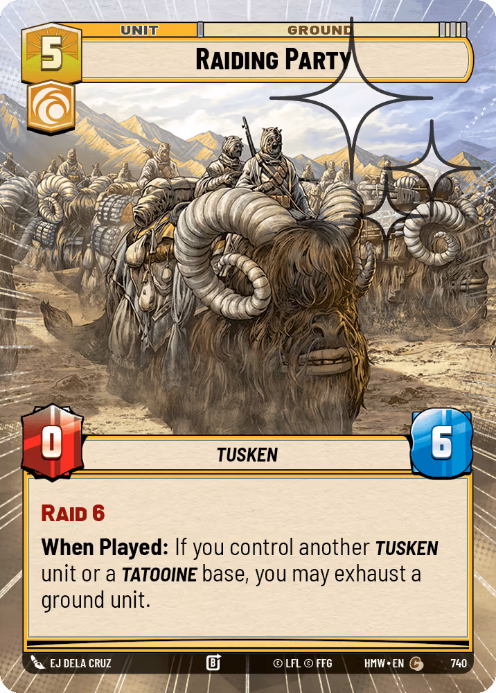 Raiding Party HMW-740 Hyperspace Foil Star Wars Unlimited card