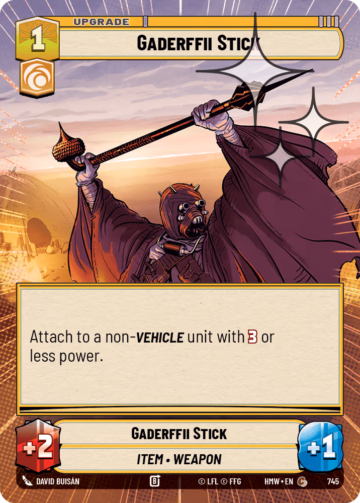 Gaderffii Stick HMW-745 Hyperspace Foil Star Wars Unlimited card