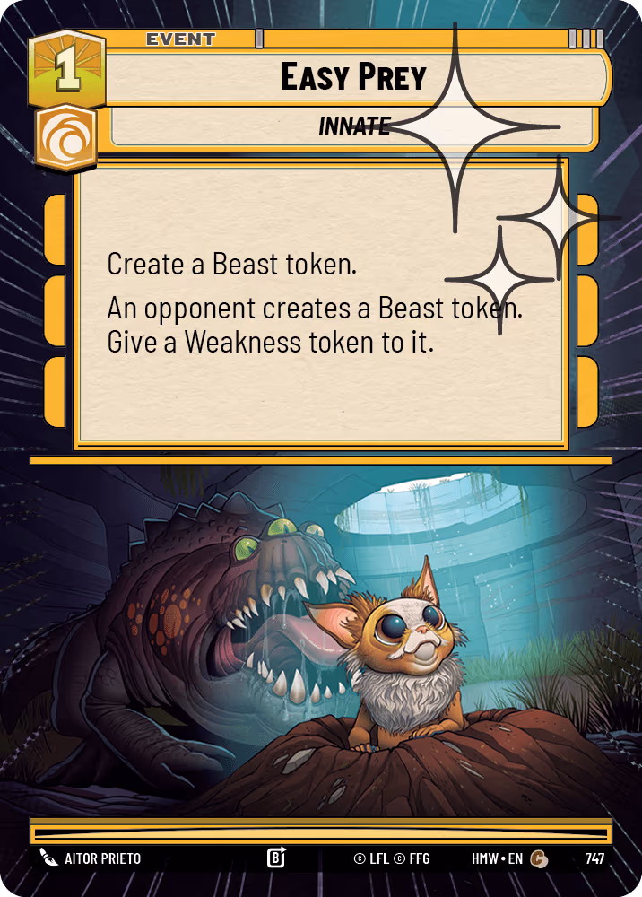 Easy Prey HMW-747 Hyperspace Foil Star Wars Unlimited card