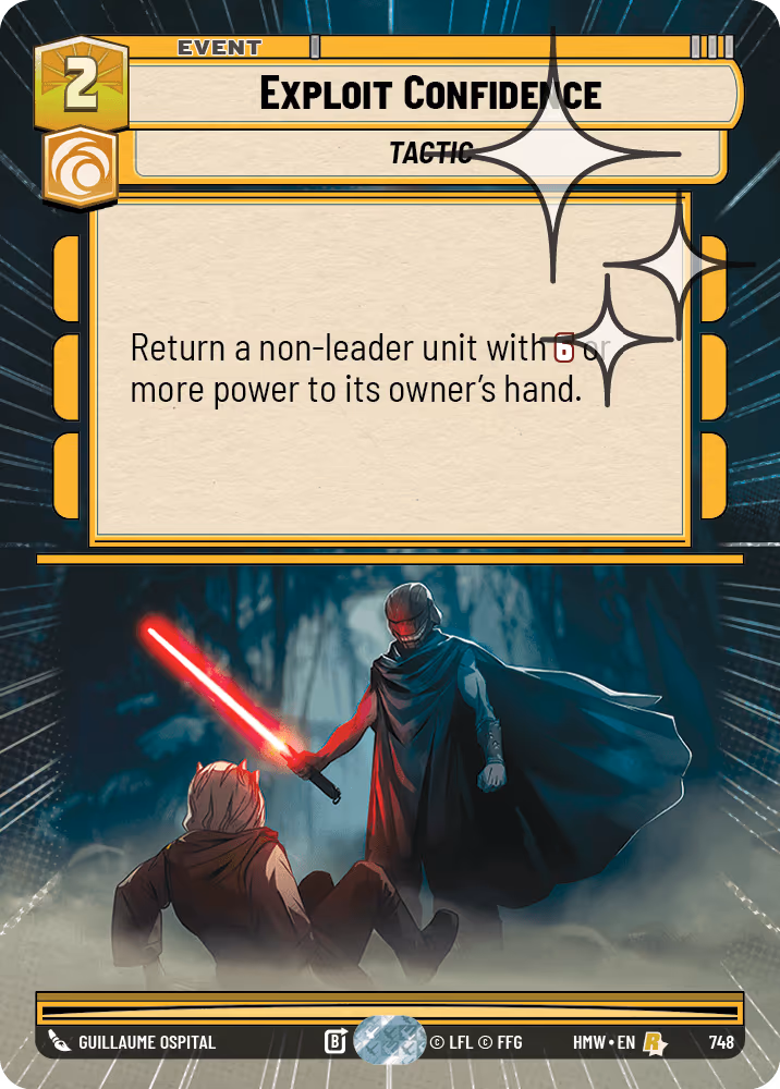 Exploit Confidence HMW-748 Hyperspace Foil Star Wars Unlimited card