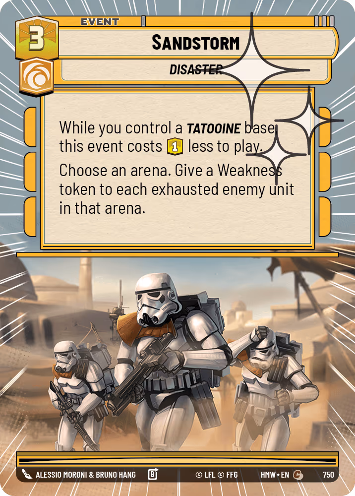 Sandstorm HMW-750 Hyperspace Foil Star Wars Unlimited card