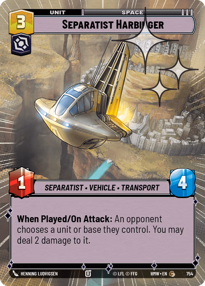 Separatist Harbinger HMW-754 Hyperspace Foil Star Wars Unlimited card