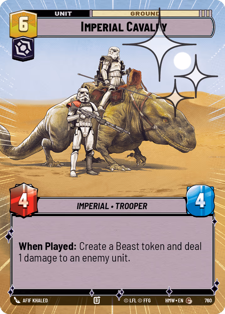 Imperial Cavalry HMW-760 Hyperspace Foil Star Wars Unlimited card