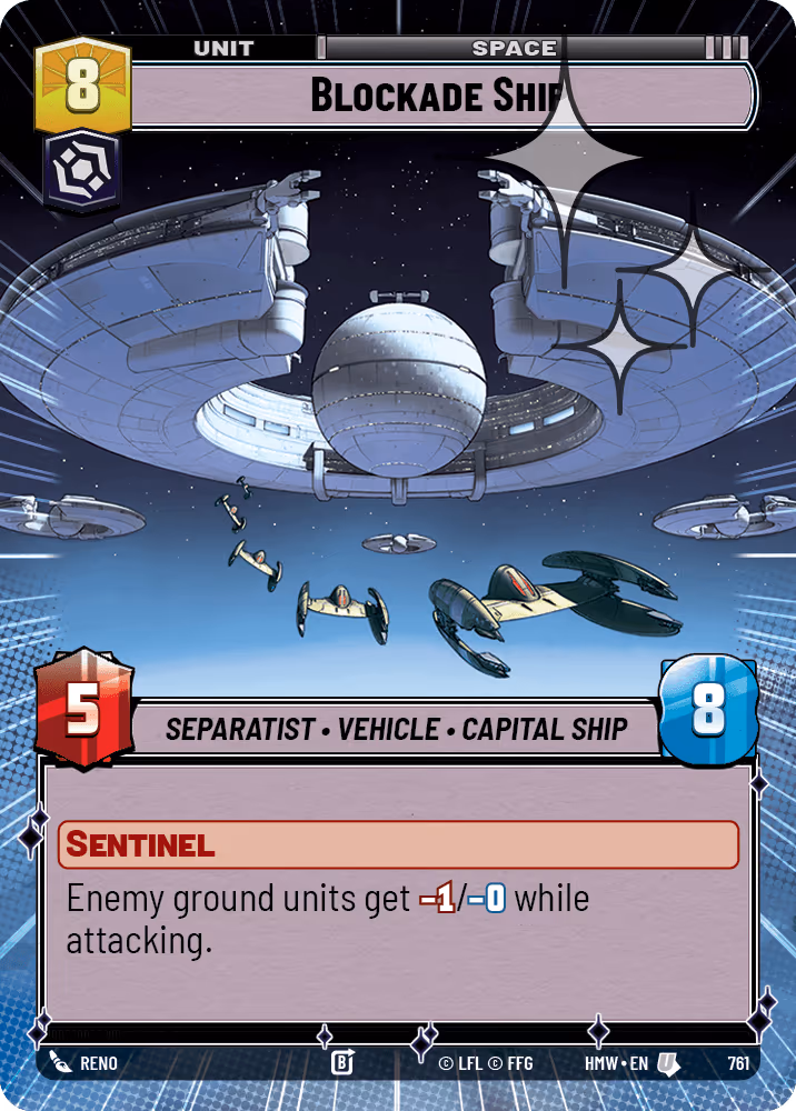 Blockade Ship HMW-761 Hyperspace Foil Star Wars Unlimited card
