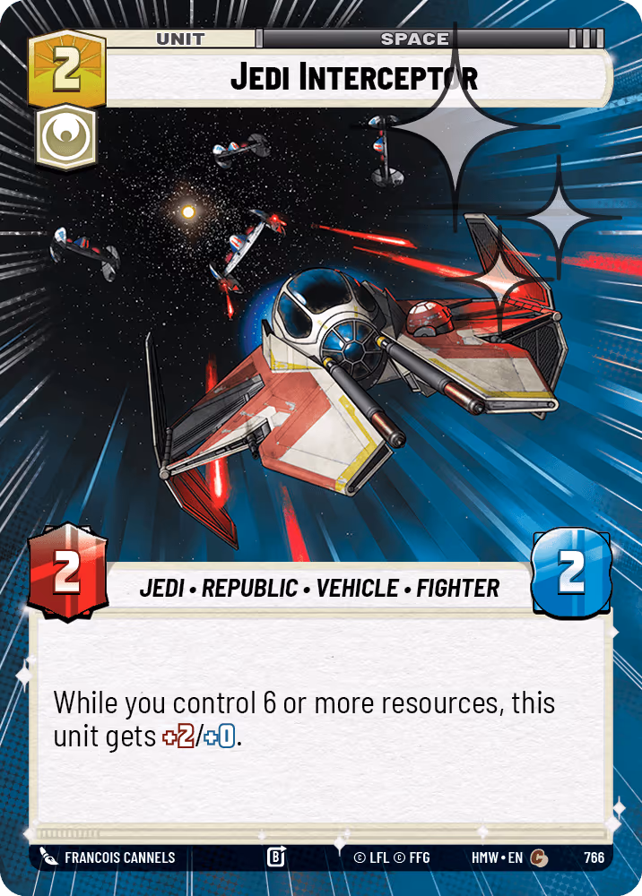 Jedi Interceptor HMW-766 Hyperspace Foil Star Wars Unlimited card
