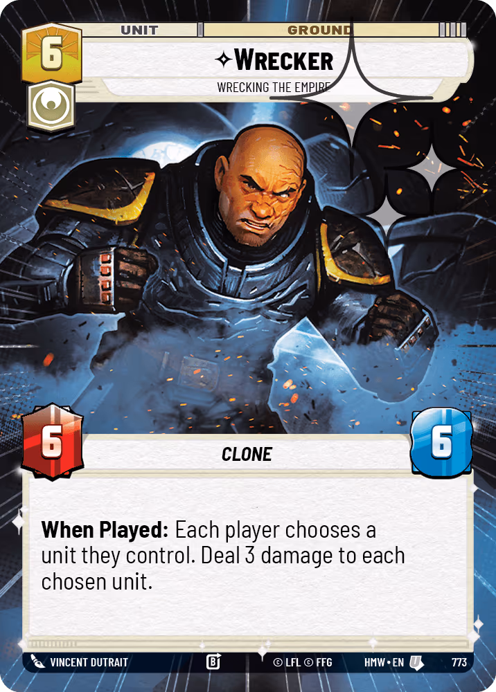 Wrecker - Wrecking the Empire HMW-773 Hyperspace Foil Star Wars Unlimited card