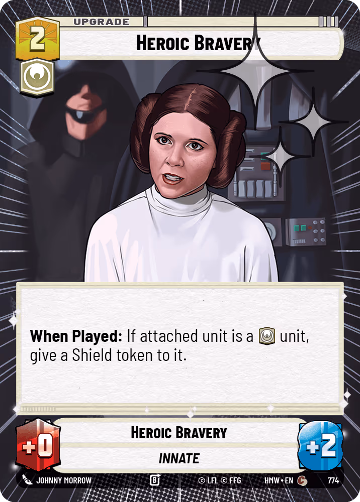 Heroic Bravery HMW-774 Hyperspace Foil Star Wars Unlimited card