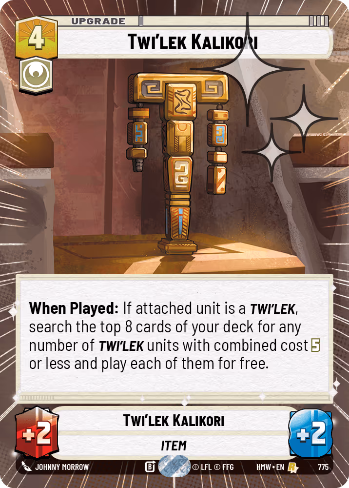 Twi'lek Kalikori HMW-775 Hyperspace Foil Star Wars Unlimited card