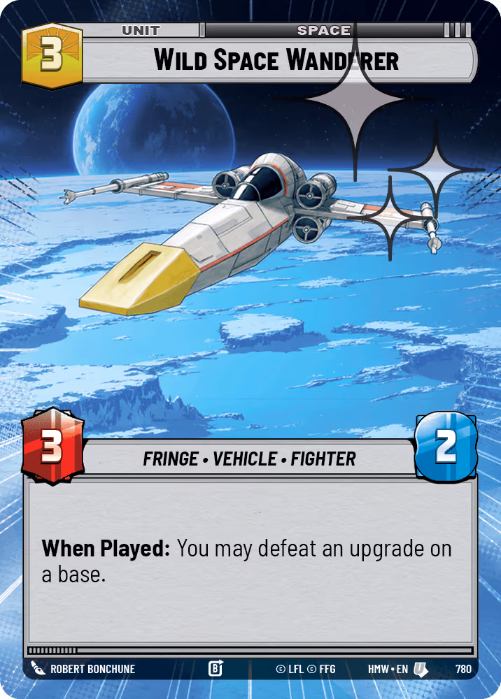Wild Space Wanderer HMW-780 Hyperspace Foil Star Wars Unlimited card