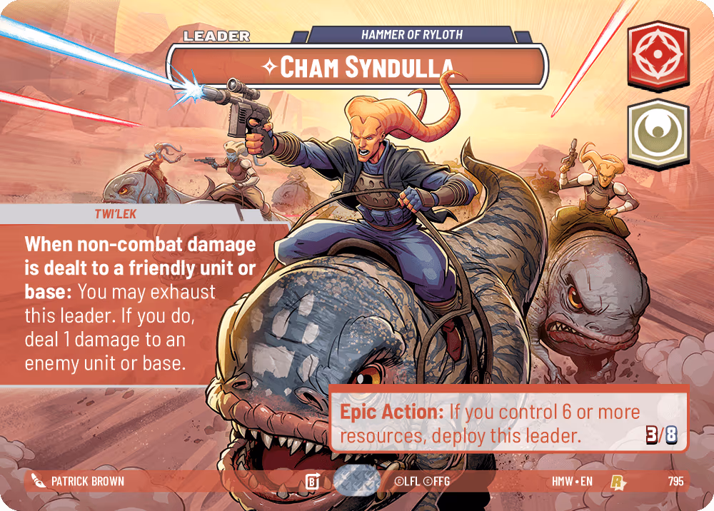 Cham Syndulla - Hammer of Ryloth HMW-795 Showcase Star Wars Unlimited card