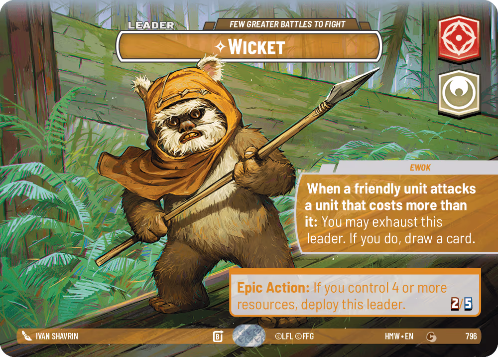 Wicket - Few Greater Battles to Fight HMW-796 Showcase Star Wars Unlimited card