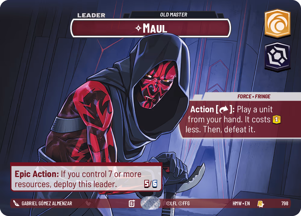 Maul - Old Master HMW-798 Showcase Star Wars Unlimited card