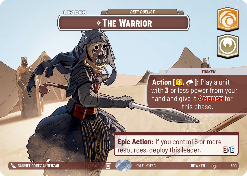 The Warrior - Deft Duelist HMW-800 Showcase Star Wars Unlimited card
