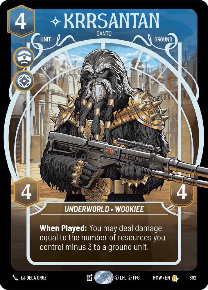 Krrsantan - Santo HMW-802 Prestige Star Wars Unlimited card