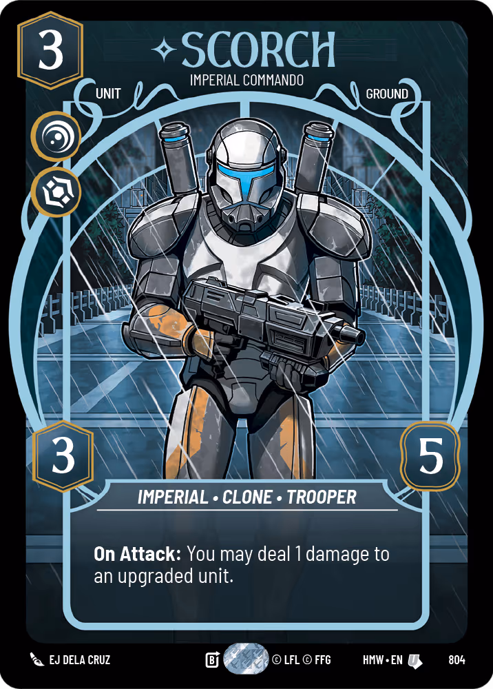 Scorch - Imperial Commando HMW-804 Prestige Star Wars Unlimited card