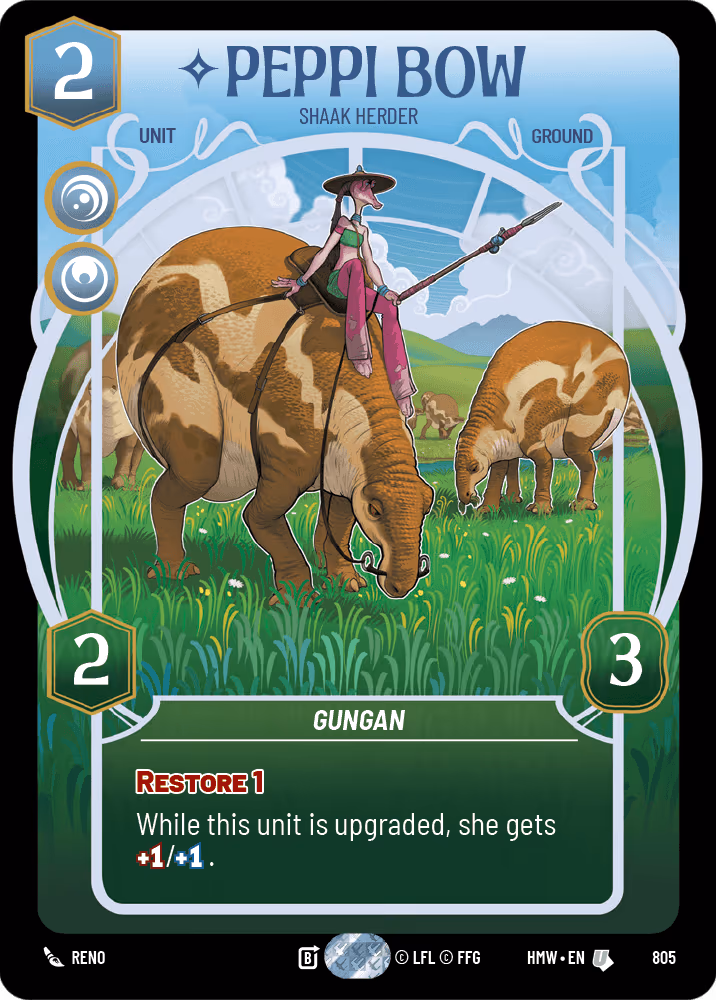 Peppi Bow - Shaak Herder HMW-805 Prestige Star Wars Unlimited card
