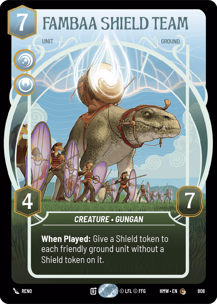 Fambaa Shield Team HMW-808 Prestige Star Wars Unlimited card
