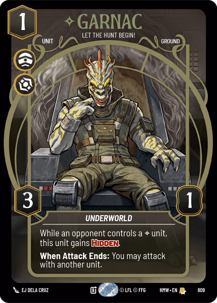 Garnac - Let the Hunt Begin! HMW-809 Prestige Star Wars Unlimited card