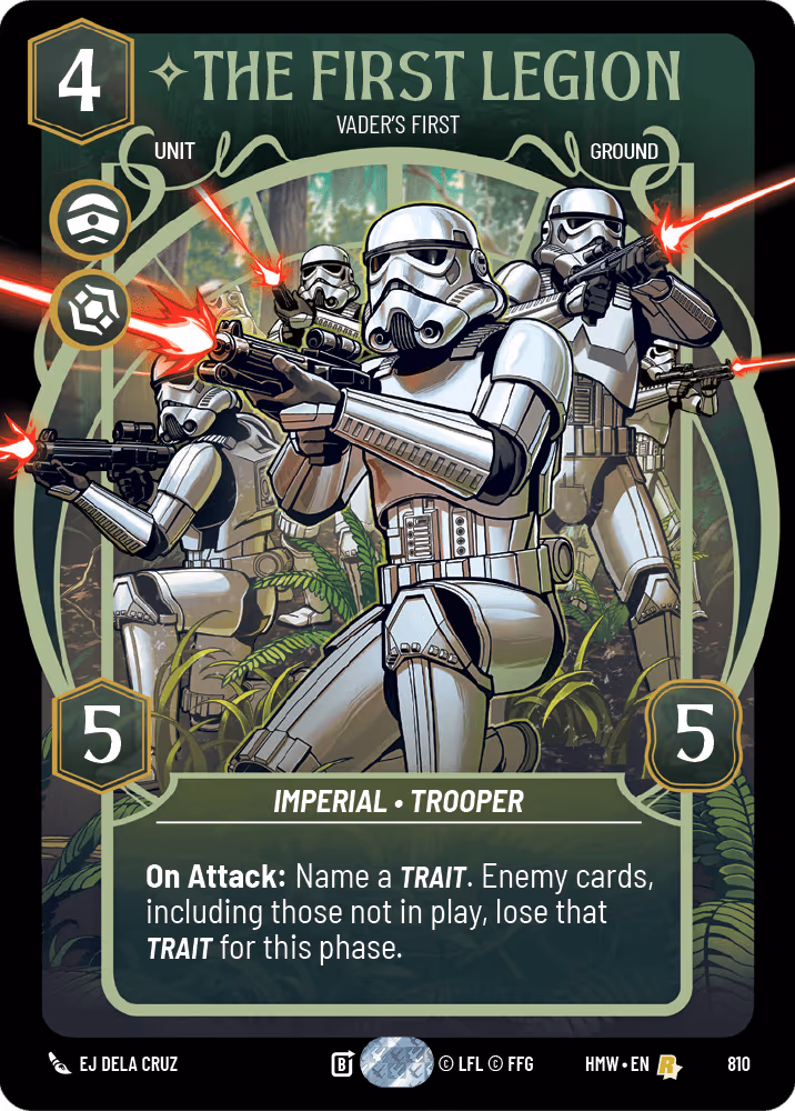 The First Legion - Vader's Fist HMW-810 Prestige Star Wars Unlimited card