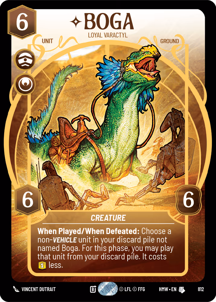 Boga - Loyal Varactyl HMW-812 Prestige Star Wars Unlimited card