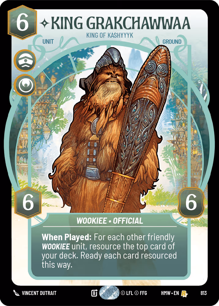 King Grakchawwaa - King of Kashyyyk HMW-813 Prestige Star Wars Unlimited card