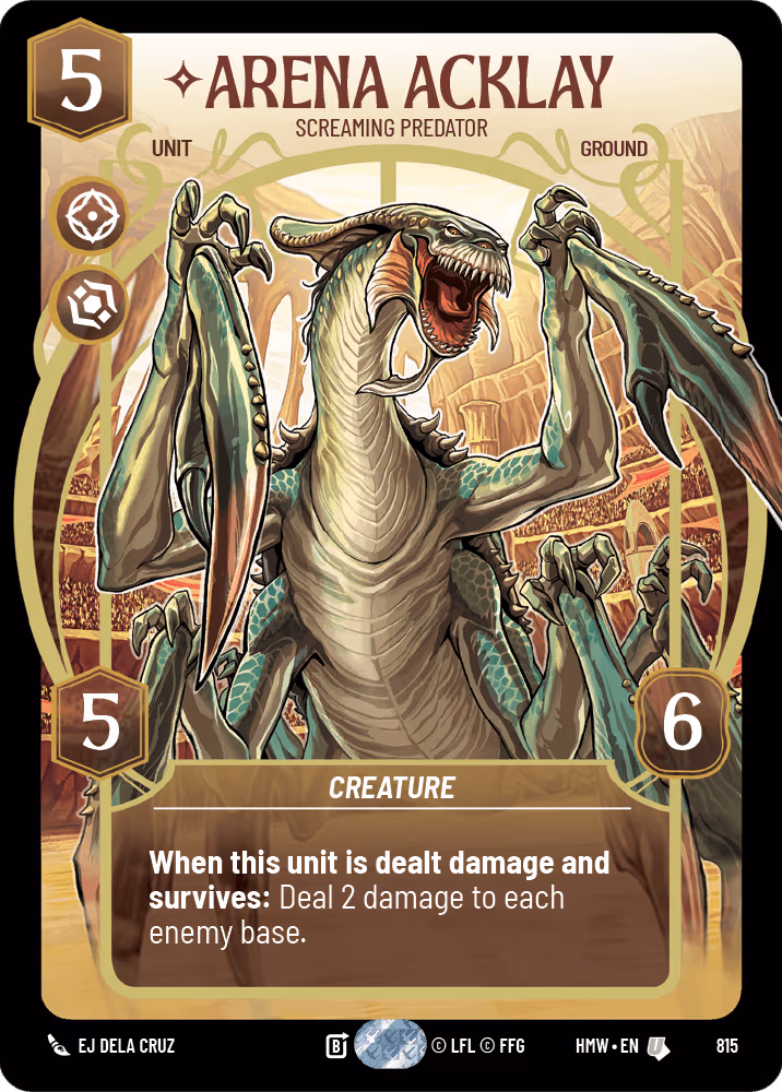 Arena Acklay - Screaming Predator HMW-815 Prestige Star Wars Unlimited card