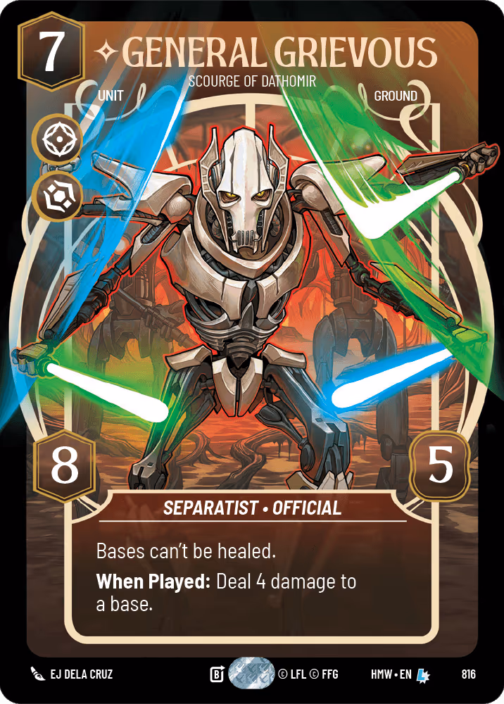 General Grievous - Scourge of Dathomir HMW-816 Prestige Star Wars Unlimited card