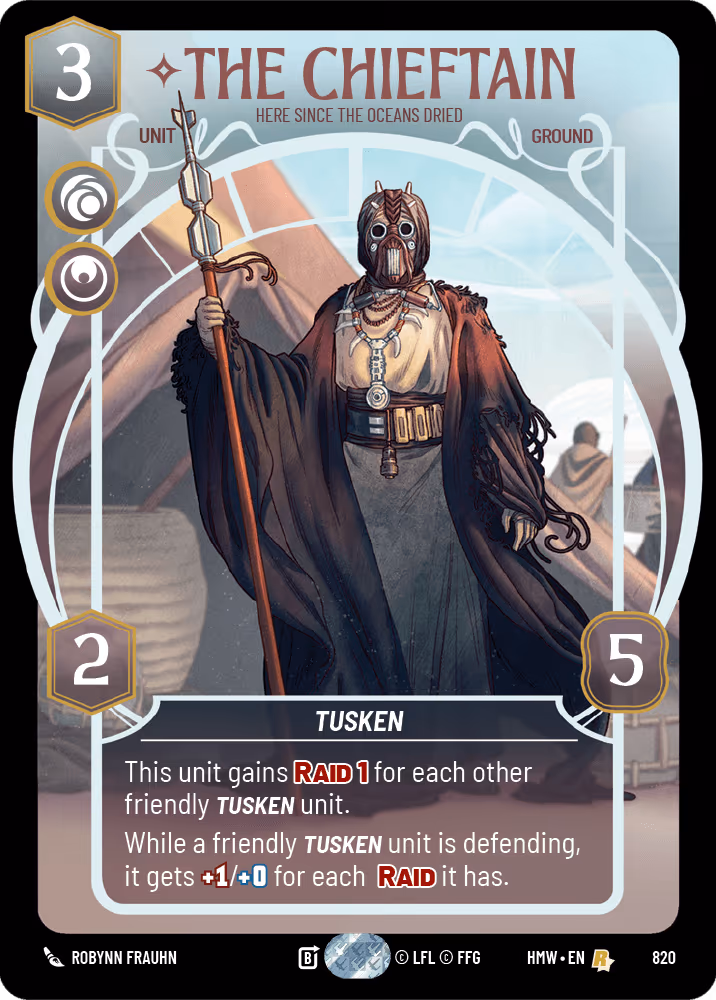 The Chieftain - Here Since the Oceans Dried HMW-820 Prestige Star Wars Unlimited card