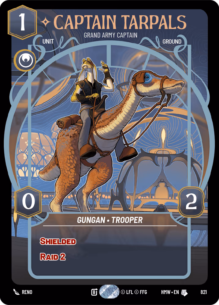 Captain Tarpals - Grand Army Captain HMW-821 Prestige Star Wars Unlimited card