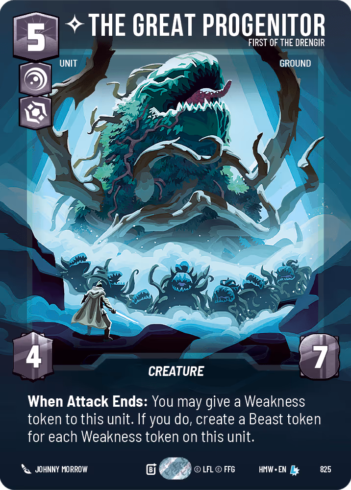 The Great Progenitor - First of the Drengir HMW-825 Prestige Star Wars Unlimited card