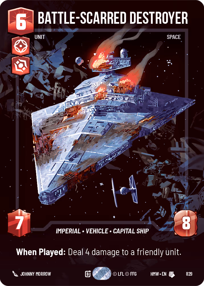 Battle-Scarred Destroyer HMW-829 Prestige Star Wars Unlimited card