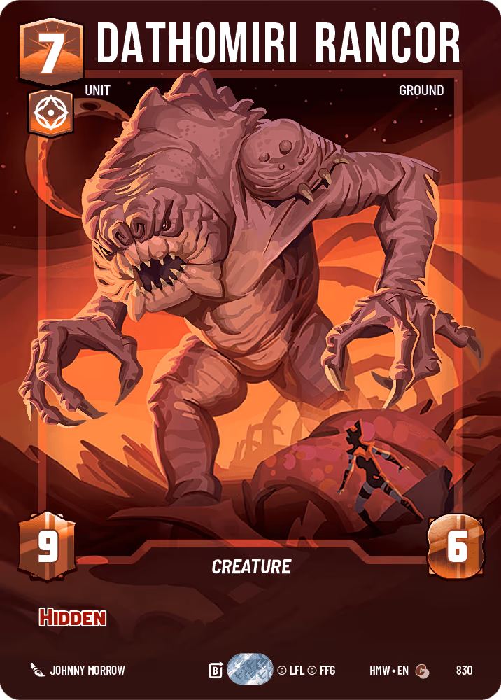 Dathomiri Rancor HMW-830 Prestige Star Wars Unlimited card