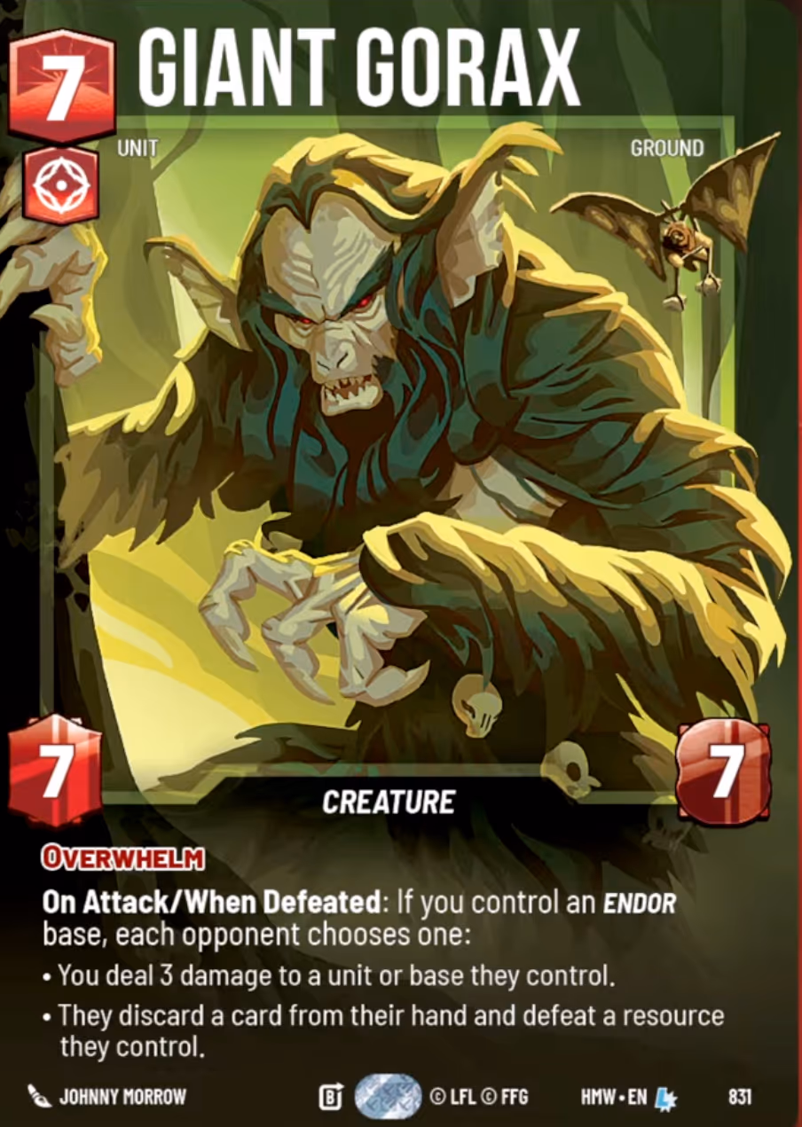 Giant Gorax HMW-831 Prestige Star Wars Unlimited card