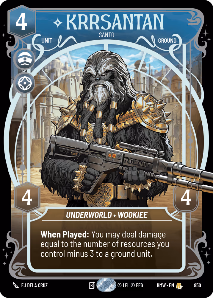 Krrsantan - Santo HMW-850 Prestige Foil Star Wars Unlimited card